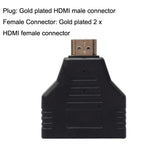 5pcs HDMI Male To 2 HDMI Female Adapter HD Computer Conversion Transformation Plug, 5pcs HDMI Male To 2 HDMI Female