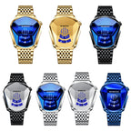 BINBOND Locomotive Concept Steel Belt Watch Men Live Black Technology Watch, Steel Belt Full Gold-Blue Face, Steel Belt Full Gold Gold Face, Steel Belt Black Stee Blue Face, Steel Belt Black Steel White Face, Steel Belt White Steel Blue Face           ...