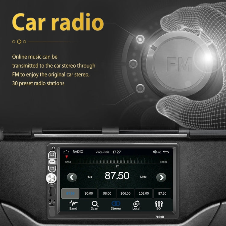 F133 7 Inches MP5 Bluetooth Player Universal Wired CarPlay Reversing Image Integrated, Style:, 7 Inches Standard+12 Lights Camera, 7 Inches Standard, 7 Inches Standard+4 Lights Camera, 7 Inches Standard+8 Lights Camera