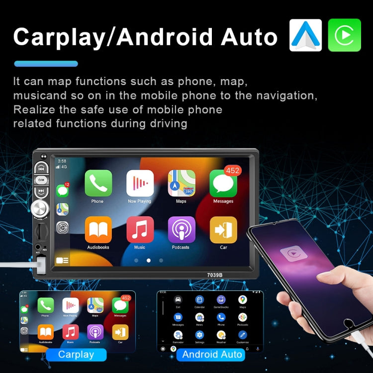 F133 7 Inches MP5 Bluetooth Player Universal Wired CarPlay Reversing Image Integrated, Style:, 7 Inches Standard+12 Lights Camera, 7 Inches Standard, 7 Inches Standard+4 Lights Camera, 7 Inches Standard+8 Lights Camera