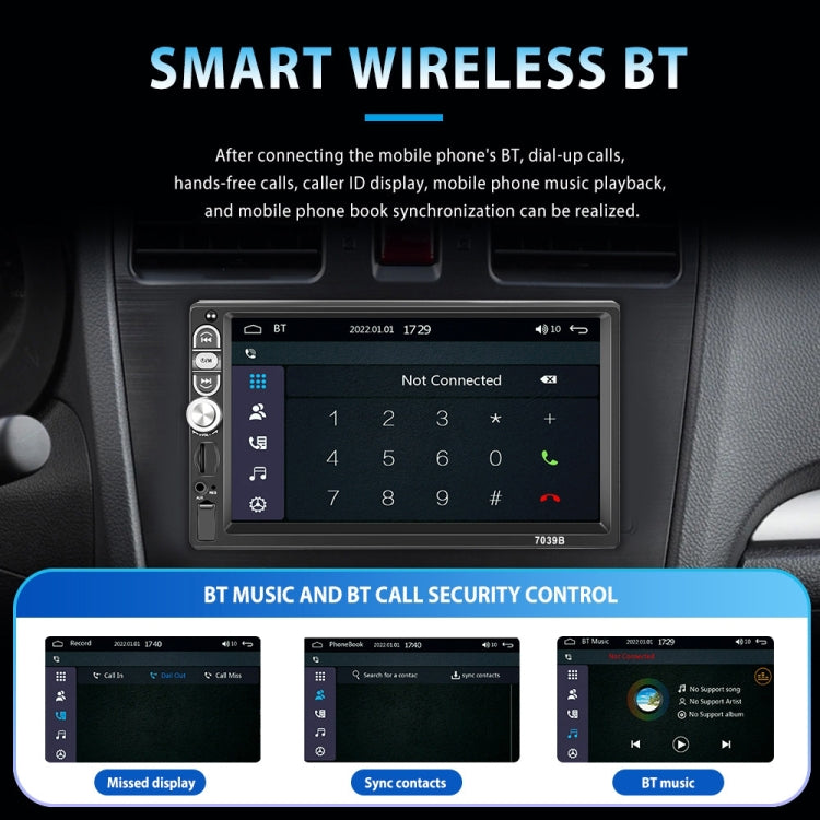 F133 7 Inches MP5 Bluetooth Player Universal Wired CarPlay Reversing Image Integrated, Style:, 7 Inches Standard+12 Lights Camera, 7 Inches Standard, 7 Inches Standard+4 Lights Camera, 7 Inches Standard+8 Lights Camera