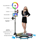 Square 360 Photo Booth Electric Rotating Small Stage For Parties and Weddings, 60cm, 70cm, 80cm