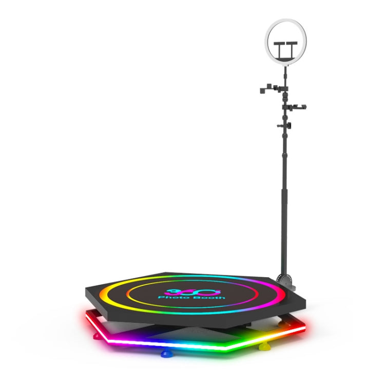 Hexagonal 360 Photo Booth Electric Rotating Small Stage For Parties and Weddings, 100cm  Hexagonal