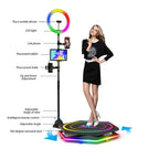Hexagonal 360 Photo Booth Electric Rotating Small Stage For Parties and Weddings, 100cm  Hexagonal