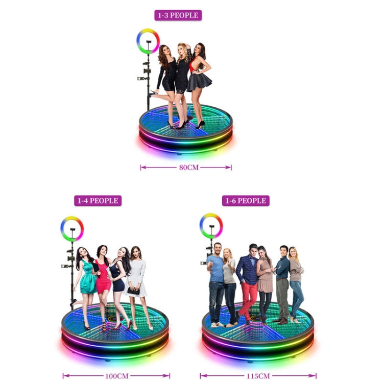 360 Photo Booth Electric Rotating Small Stage For Parties and Weddings, 80cm, 100cm, 115cm