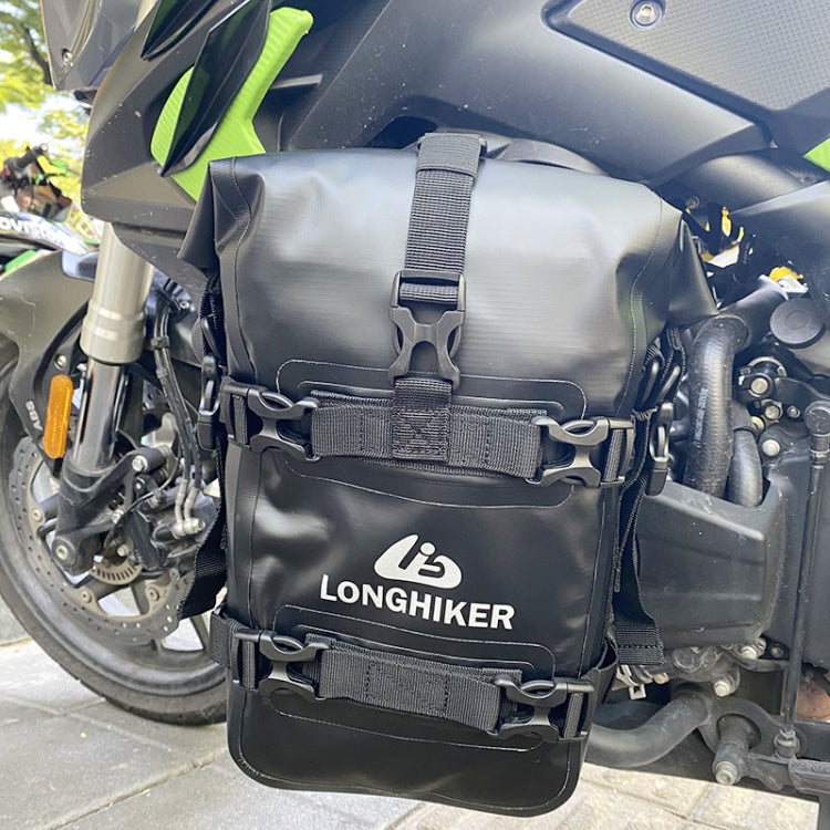 LONGHIKER Motorcycle Quick Release Waterproof Bumper Side Bag, Yellow, Black, Orange, Gray