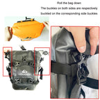 LONGHIKER Motorcycle Quick Release Waterproof Bumper Side Bag, Yellow, Black, Orange, Gray