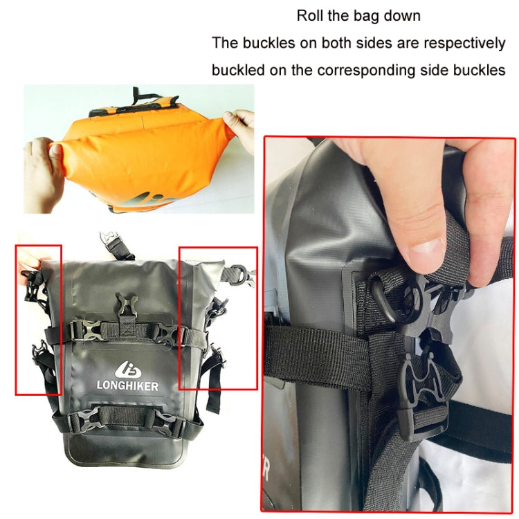LONGHIKER Motorcycle Quick Release Waterproof Bumper Side Bag, Yellow, Black, Orange, Gray