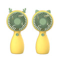 2pcs MLS6035 USB Mini Charging With Lanyard Small Fan, Style Random Delivery, MLS6035 Yellow, MLS6035 Green