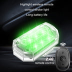 Remote Control LED Car Modified Electric Car Warning Tail Light, 1 Light+1 RC, 2 Light +1 RC