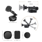 Car Telescopic Suction Cup Rubber Bottom Strong Magnetic Mobile Phone Holder, Magnetic Mobile Phone Holder