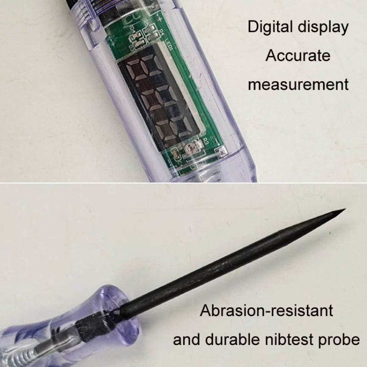 3-70V Automotive Circuit Testing Electric Pen Repair Tool, B Spring Cable, D Black Cable