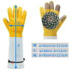 Leather Extended Thick Gardening Gloves Welder Work Gloves, Gold Original White L, Gold White M, Gold White L, Gold White XL