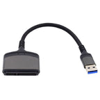 Aluminum Easy Drive Line USB3.0 To SATA Hard Disk Data Cable Supports 2.5 Inch SATA 22P, USB3.0 To SATA