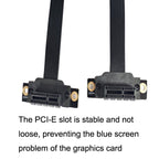 PCI-E 3.0 1X 180-degree Graphics Card Wireless Network Card Adapter Block Extension Cable, Length:, 10cm, 15cm, 20cm, 25cm, 30cm, 40cm, 50cm