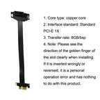PCI-E 3.0 1X 180-degree Graphics Card Wireless Network Card Adapter Block Extension Cable, Length:, 10cm, 15cm, 20cm, 25cm, 30cm, 40cm, 50cm