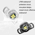 Car LED Ultra -Bright Electric Eye Reversing Light External Bulb Modified Universal Auxiliary Light, Style:, Long Bright Black Shell, Long Bright Silver Shell, Long Bright After 3 Flashes Black Shell, Long Bright After 3 Flashes Silver Shell