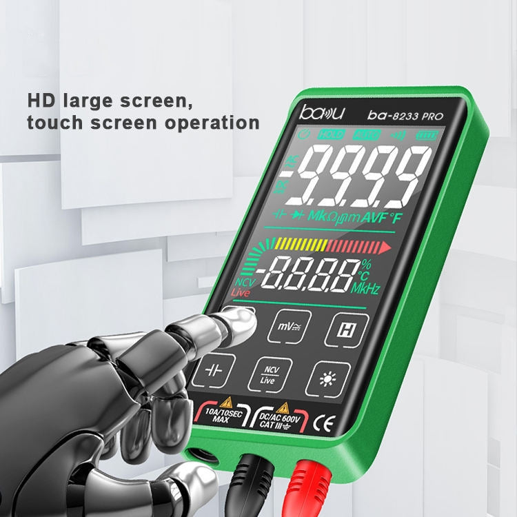 Baku BA-8233 Pro Electric Maintenance Resistor Current Touch Screen Digital Universal Mulitmeter, BA-8233