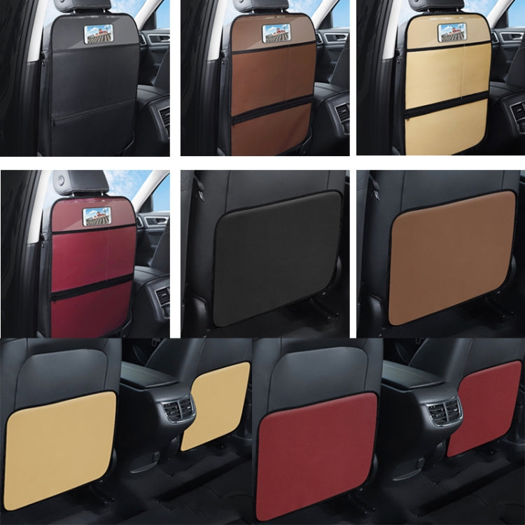 Car Seat Back Children Anti-kick Pad Back Rear Anti-dirty Universal Leather Protection Pad Storage Bag, All Inclusive Version (Black), All Inclusive Version (Brown), All Inclusive Version (Beige), All Inclusive Version (Wine Red)                       ...