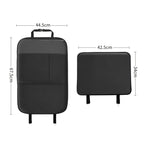 Car Seat Back Children Anti-kick Pad Back Rear Anti-dirty Universal Leather Protection Pad Storage Bag, All Inclusive Version (Black), All Inclusive Version (Brown), All Inclusive Version (Beige), All Inclusive Version (Wine Red)                       ...