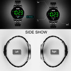 SKMEI 1579 Simple Touch Screen LED Luminous Stainless Steel Electronic Watch, Black, Gold, Rose Gold, Silver