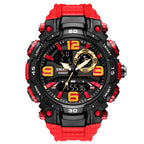 SMAEL 1921 Men Dual Movement Sports Watch Multifunctional Time Night Light Alarm Student Wrist Watch