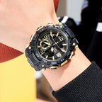 SMAEL 1921 Men Dual Movement Sports Watch Multifunctional Time Night Light Alarm Student Wrist Watch