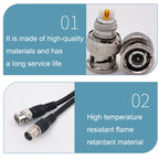 BNC Male To Female Connection Cable Full Copper HD Video Coaxial Cable, Length:, 1m, 1.5m