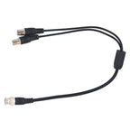 SZ015 BNC Male To 2xFemal Communication Cables VCR Coaxial Video Cable, Cable Length:0.42m, BNC Male To 2xFemal 0.42m