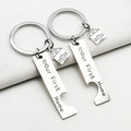Stainless Steel Titanium Steel Keychain House Pendant, House Keychain