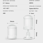 Tuya Smart App ZigBee Human Wireless Motion Infrared Sensor Detector, Tuya ZigBee