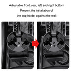 2 in 1 Car Center Console Water Cup Holder Multi-purpose Storage Box