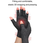 Arthritis Rehabilitation Silicone Non-slip Cycling Half Finger Gloves, S, M, L, XL
