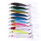 HENGJIA MI094 Simulation Laser Fake Lures Minnow Fishing Baits, 1, 2, 3, 4, 5, 6, 7, 8, 9, 10, 10 Colors Boxed