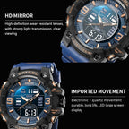 SMAEL 8049 Waterproof Sports Watch Men Multi-function Night Light Electronic Watch