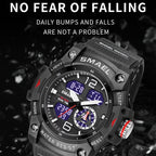 SMAEL 8007 Outdoor Sports Waterproof Dual Display Electronic Quartz Watch