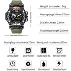 SMAEL 8072 Alloy Outdoor Multifunctional Electronic Watch Men Dual Display Waterproof Watch