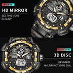 SMAEL 8045 Outdoor Waterproof Time Sports Luminous Dual Display Watch