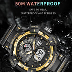 SMAEL 8045 Outdoor Waterproof Time Sports Luminous Dual Display Watch