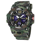 SMAEL 8008 Outdoor Waterproof Camouflage Sports Electronic Watch Luminous Multi-function Waist Watch, Camouflage Army Green, Camouflage White, Camouflage Black, Camouflage Gray, Camouflage Dark Green