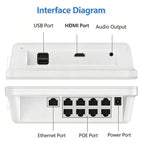 4K 8MP POE NVR With 11.6-Inch Monitor H.265 Network Video Recorder For Security Camera System, 4CH, 8CH
