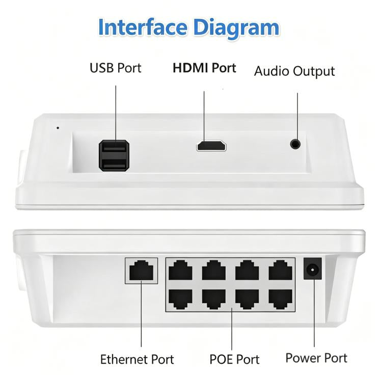 4K 8MP POE NVR With 11.6-Inch Monitor H.265 Network Video Recorder For Security Camera System, 4CH, 8CH