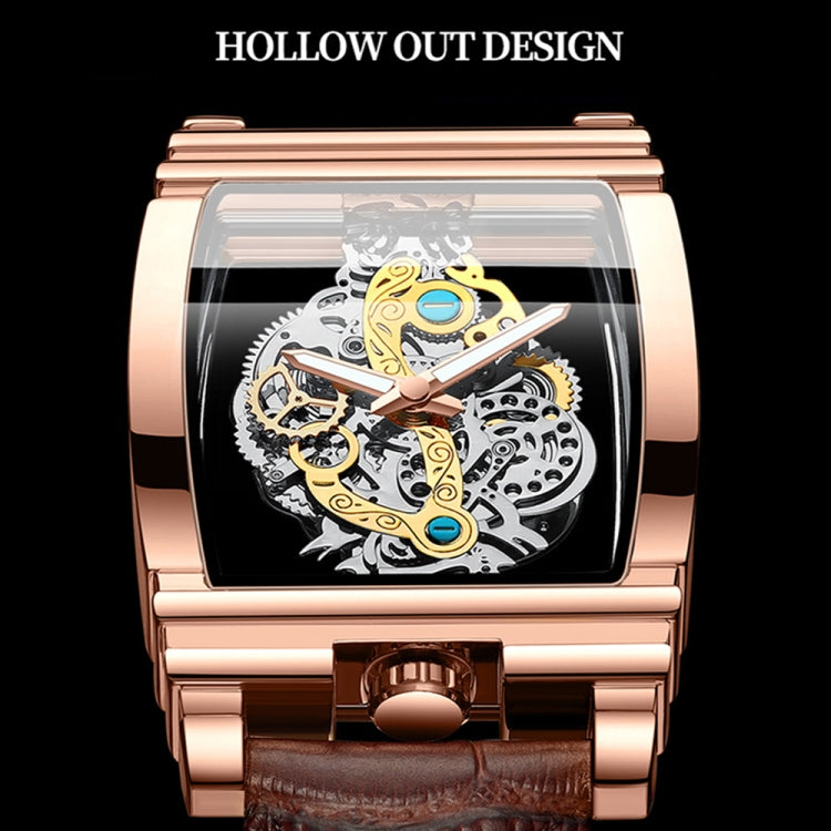 BINBOND B5011 Gear Hollow Outdoor Waterproof Luminous Men Business Watches