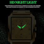 BINBOND B4143 Rectangular Outdoor Men Waterproof Quartz Watches