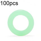 100pcs Outdoor Camping Nail Luminous Circle Multifunctional Silicone Reflective Warning Ring, Luminous Circle