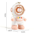 6092 Cartoon Astronaut Fan With Lanyard Portable Mini USB Charging Fan, 6092 Light Blue, 6092 Pink, 6092 Dark Gray