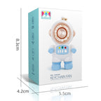 6092 Cartoon Astronaut Fan With Lanyard Portable Mini USB Charging Fan, 6092 Light Blue, 6092 Pink, 6092 Dark Gray