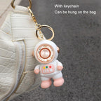 6092 Cartoon Astronaut Fan With Lanyard Portable Mini USB Charging Fan, 6092 Light Blue, 6092 Pink, 6092 Dark Gray
