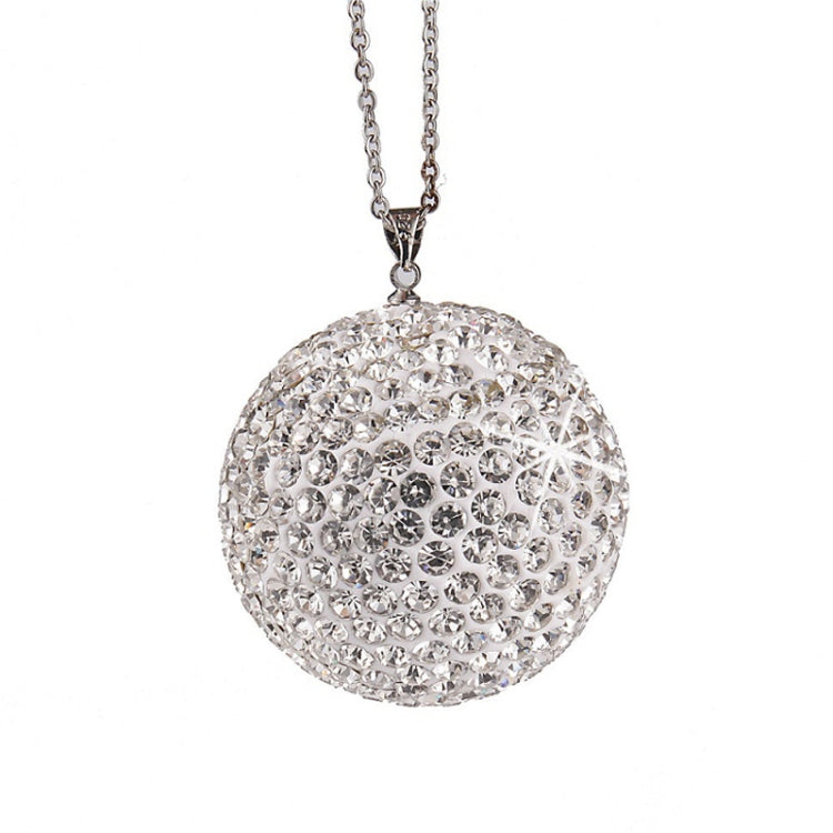 Car Diamond Crystal Ball Rearview Mirror Decoration Pendant
