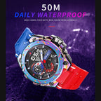 SMAEL 8060 Waterproof Sports Alloy Men Watch Luminous Display HD Mirror Watch